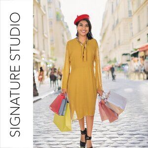 Signature Studio Chic Dress – Parisian Vibes – Size Medium 🇫🇷✨